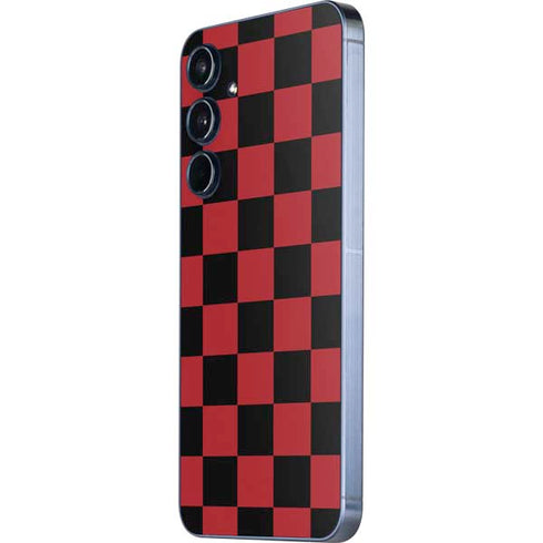 Red and Black Checkerboard Galaxy A36 5G Skin
